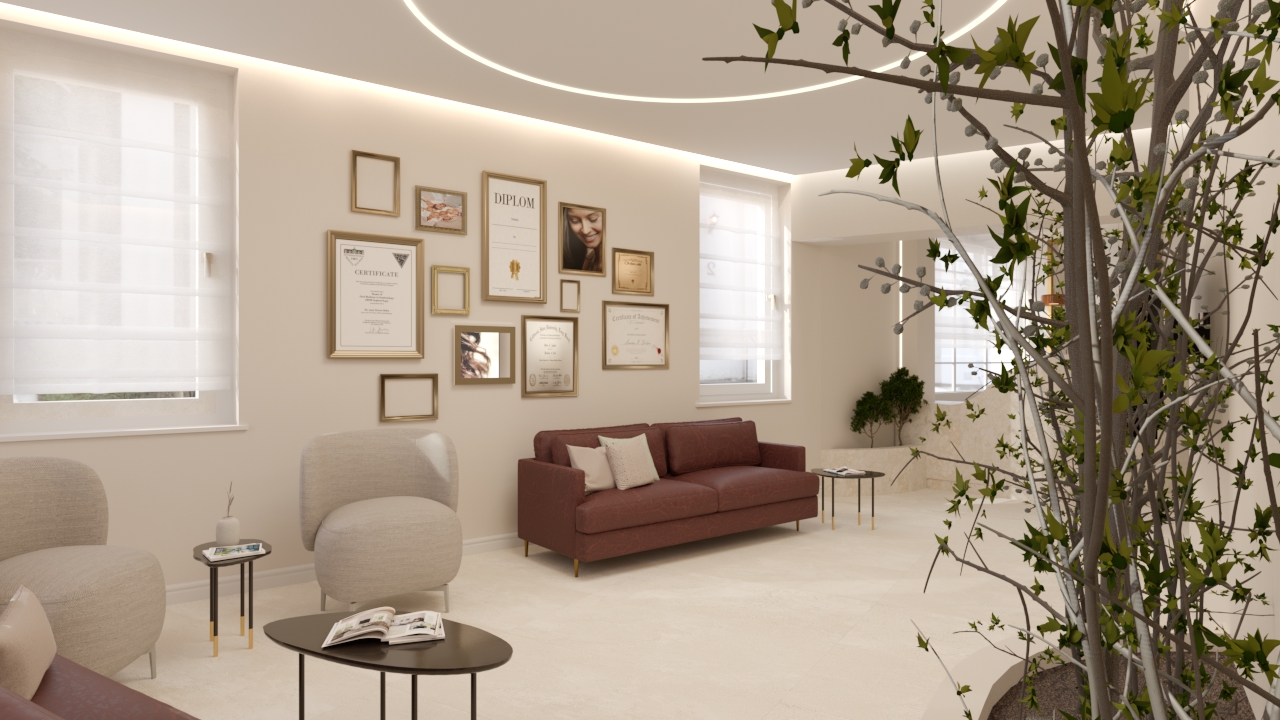 Rendelő belsőépítészeti tervezés – IzabellaDesign Budapest